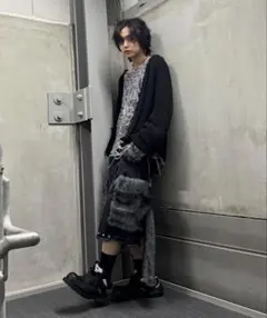 【grancy】ファーポケットデザインハーフデニムカーゴパンツのサムネイル