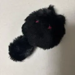 黒猫 ぬいぐるみ マスコット ブラック　赤目　ハンドメイド