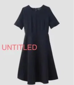 美品✨ポンチ切り替えフレアワンピース UNTITLED