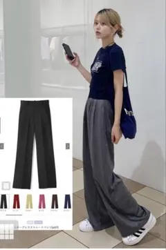 センタープレスストレートパンツ ai07