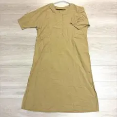 a lot of love ロングワンピース チュニック半袖 VネックMサイズ