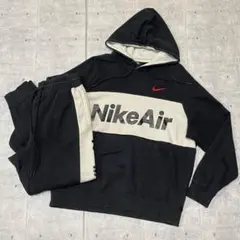NIKE AIR スウェット セットアップ 上下 ブラック×ホワイト ナイキ