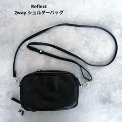 【美品】Reflect 2way ショルダーバッグ 黒 ゴールド金具 スマホ財布