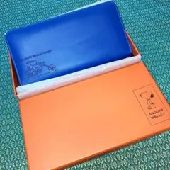 SNOOPY ピーナッツ WALLET スヌーピー 長財布 ブルー 型押しのサムネイル