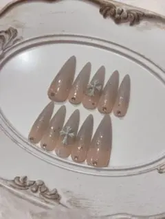 ♡現品♡ ネイルチップ┆ワンホン　韓国　ちゅるん　量産型　y2k