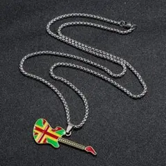 可愛い❤ギター型ペンダント 　ネックレス　ユニセックス　カラフル