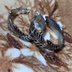 ✽フェザー フープ ピアス 109✽