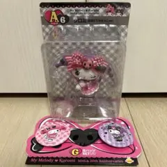 Happyくじ　マイメロ&クロミ衣装着せ替え2点 A賞フィギュア&缶バッジ