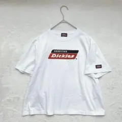 ディッキーズ| サガラ刺繍 コットンTシャツ【M】ロゴ クロップド ホワイト