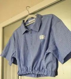 AS KNOW AS plus 半袖ストライプシャツ