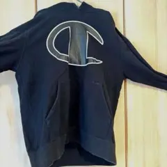 Champion パーカー ブラック Mサイズ ビッグロゴ フーディー