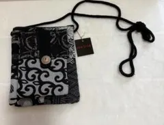 幾何学模様ミニポシェット。ポケット付き 日本製