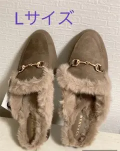 新品 しまむら mumu ファーローファーL