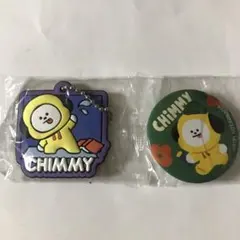 BTS くら寿司 BT21 CHIMMY ラバーマスコット＆缶バッジ セット