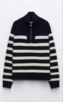 【ZARA】ストライプニットセーター
