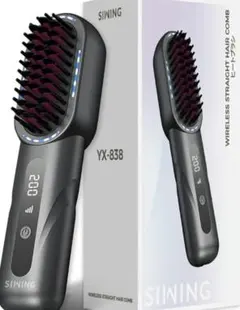 ヒートブラシ コードレス ブラシ型ヘアアイロン ストレートアイロンマイナスイオン