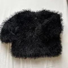 黒いファーコート 110cm
