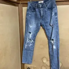ダメージ加工 ライトブルーデニム
