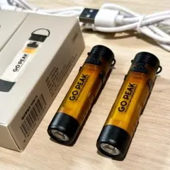 【新品】GOPEAK 充電式ミニLEDライト 2本 (アンバー)のサムネイル