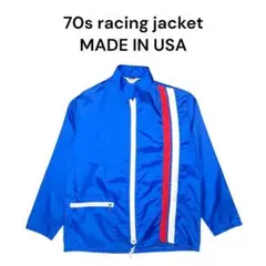 USA製 涙タロン　ナイロンレーシングジャケット　古着　ヴィンテージ
