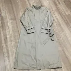 usedベージュ ロングコート スタンドカラーコート 高円寺　古着