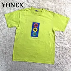 YONEX ヨネックス 半袖シャツ プリントシャツ スポーツシャツ 黄緑系