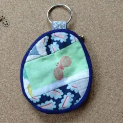ミナペルホネン・ハンドメイド☆ファスナー付きキーリングポーチ