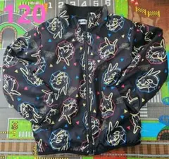 120　ポケモン　レックウザ　ブラック　キッズ　男の子　ジャンパー　アウター