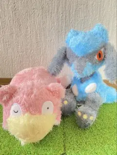 ポケットモンスター もふぐっと くつろぎタイムぬいぐるみ　ヤドン　リオル