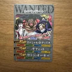ONE PIECE ワンピーベリーマッチ ウォンテッドシート 黒ひげ海賊団 ワンピース ワンピーベリーマッチ ダブル ウォンテッドシート 黒ひげ