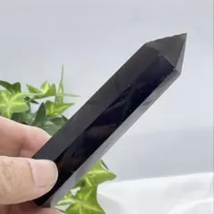 【天然石】山東省産 モリオン（黒水晶）ポイント★タワー★六角柱