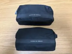 PORSCHE DESIGN アメニティポーチ 黒 2個セット