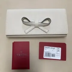 新品★VALENTINO GARAVANI 長財布 リボン ホワイトのサムネイル