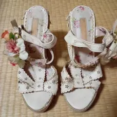 LIZ LISA 厚底サンダル 花柄 ホワイトのサムネイル