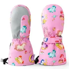 スノーグローブ キッズ スキー 雪遊び アウトドア 厚手 防水 手袋 8〜10歳