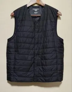 美品/ユニクロ　パフテックベスト ブラック L