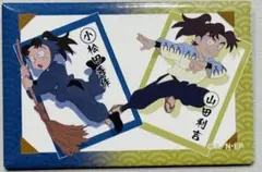 忍たま　トレーディングスクエア缶バッジ【かるた風 弐の段】　山田利吉&小松田秀作