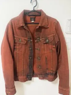 オレンジ デニムジャケット