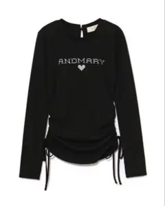 ANDMARY Dot mary logo tops Black - メルカリ