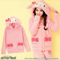 マイメロディルームウェア上下セット/Mサイズ/aimerfeelコラボ/サンリオ 楽天市場】Sanrio MY MELODY メンズ 裏起毛 ルームウェア 上下セット