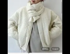 ジャガードキルトBIGブルゾン　ニコアンド