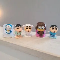 みみみ、ミニチュアのフィギュアがカワちぃ！5個セット　クレヨンしんちゃん　ドラえ