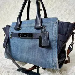 coach コーチ 37772 2way ショルダー ハンドバッグ デニム
