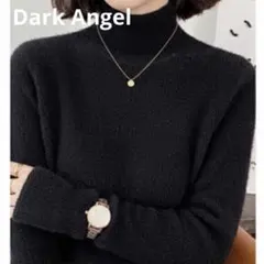 ダークエンジェル Dark Angel 裏起毛 モックネックニット ブラック