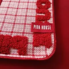 PINK HOUSE ロゴ入りタオルハンカチ ハンカチ　レッド　未使用品のサムネイル