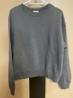 GU スウェットプルオーバー長袖 グレー 裏起毛 Lサイズ