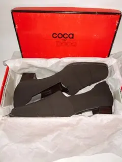 coca ダークブラウン スリッポン 中ヒール
