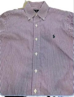Ralph Lauren ストライプ ボタンダウンシャツ （Ｌ相当）