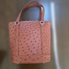 オーストリッチレザー トートバッグ ブラウン　未使用