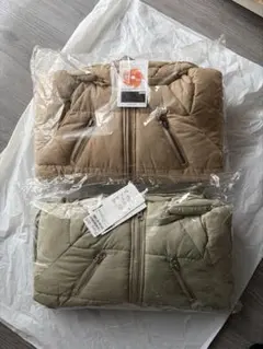 カーキ・ベージュ ダウンベスト 2点セットナルミインターナショナル